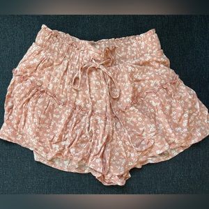 Altar’d State Pink Floral Flowy Shorts